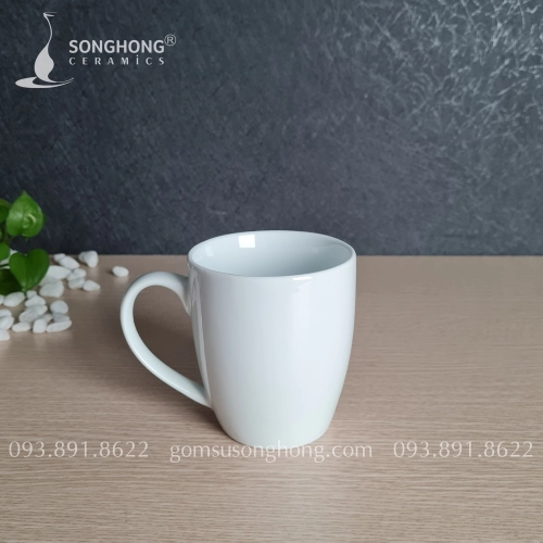 Cốc (Ca) Sứ Trắng 350ml - M7