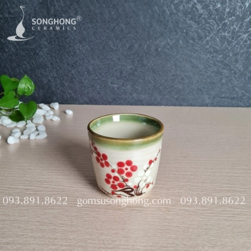 Cốc (Ca) Men Rêu Vẽ Tay 280ml - M4