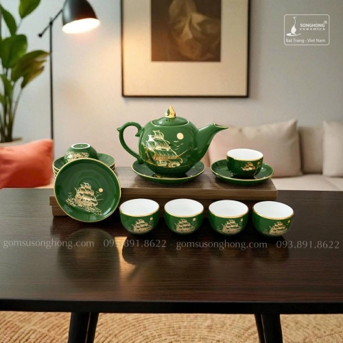 Bộ Trà Thuận Buồn Xuôi Gió Vàng Kim - Mẫu 1