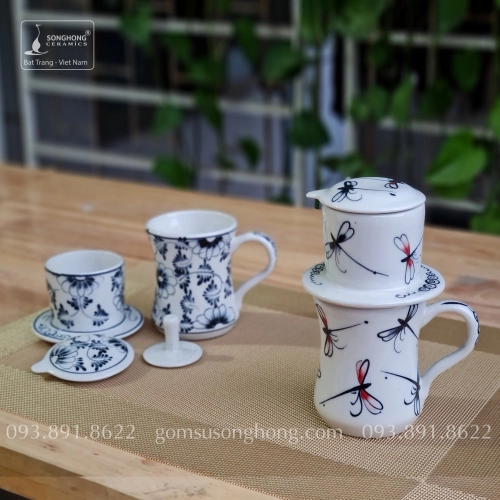 Tách Cafe Phin Gốm Cao - Mẫu 1