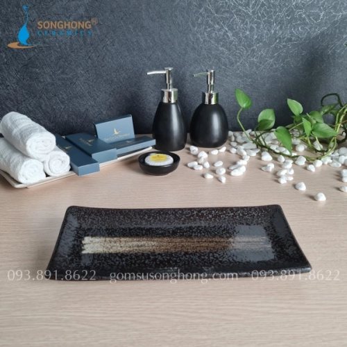 Khay Đựng Amenities Men Sần 22cm