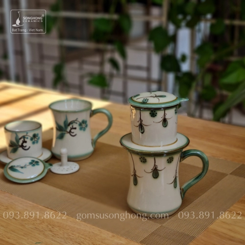 Tách Cafe Phin Gốm Cao - Mẫu 4