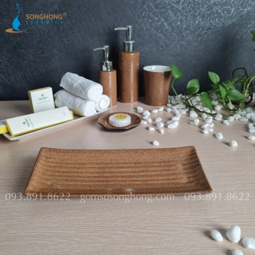 Khay Đựng Amenities 26cm - M1 Men Cát Nâu