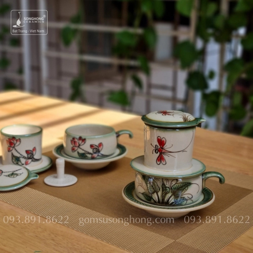 Tách Cafe Phin Gốm - Mẫu 27