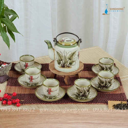 Bộ Ấm Tích Trà Vẽ Chuồn Khoai 0.5 Lít / 0.7 Lít - Mẫu 3