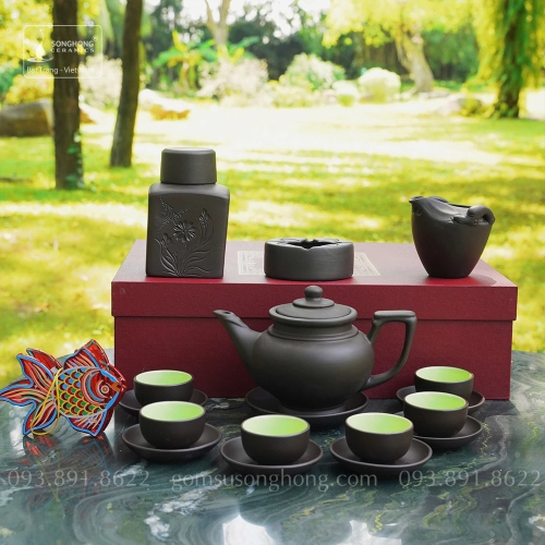 Bộ Trà (Ấm Chén) Nâu Đất - Mẫu 6