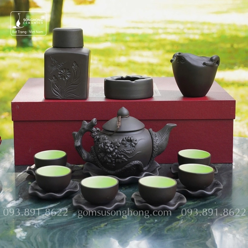Bộ Trà (Ấm Chén) Nâu Đất - Mẫu 9