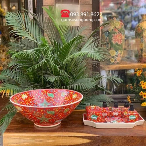 Lavabo Men Màu Vẽ Tay - Mẫu 1