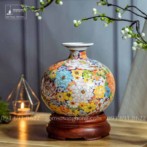 Bình Decor Phong Cách Indochine Tân Cổ Điển - Mẫu 1