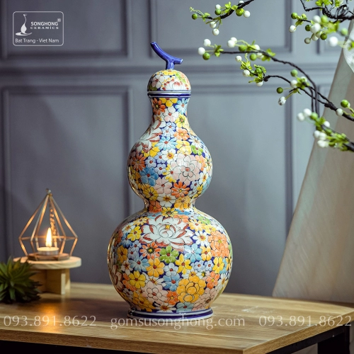 Bình Decor Phong Cách Indochine Tân Cổ Điển - Mẫu 4