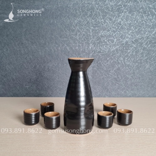 Bộ Bình Gốm Rượu Sake - Soju 350ml - SKMB05