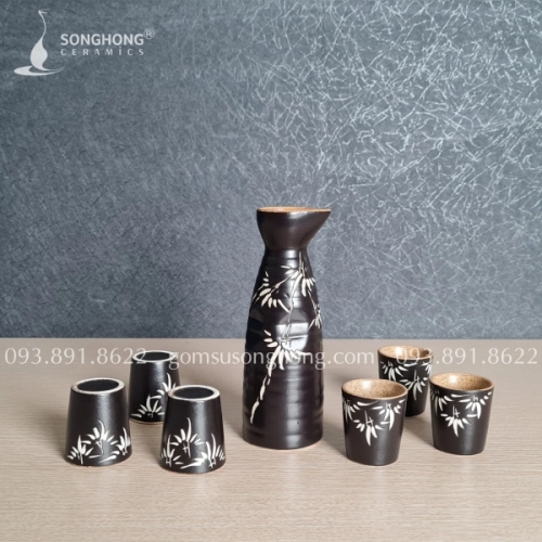 Bộ Bình Gốm Rượu Sake - Soju 260ml - SKMB07
