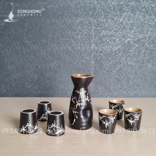 Bộ Bình Gốm Rượu Sake - Soju 200ml - SKMB03