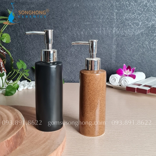 Bình Gốm Chiết Dung Dịch Buồng Phòng Có Vòi Nhấn 240ml - M7