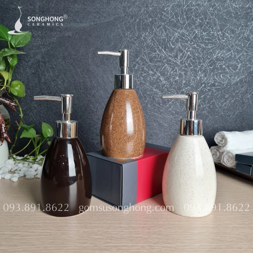 Chai Gốm Đựng Nước Rửa Tay Cho Căn Hộ Cao Cấp 300ml - M8