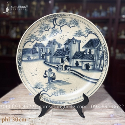 Đĩa Tranh Gốm 30cm - M6
