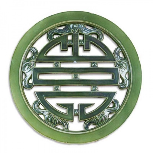 Gạch Tròn Chữ Thọ Xanh