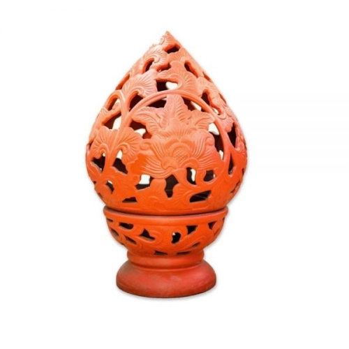 Đèn Sen Gốm Đỏ