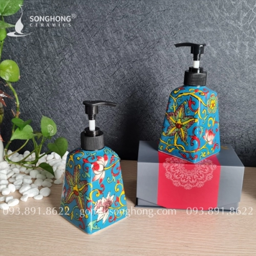 Bình Gốm Chiết Amenities Vẽ Tay Vintage Theo Phong Cách Phương Tây - M2