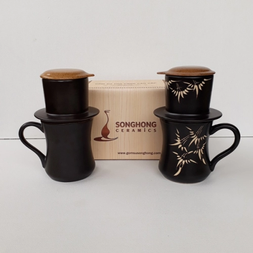 Tách Cafe Phin Gốm Cao - Mẫu 8