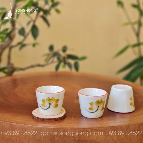 Ly Rượu Gốm Vẽ Tay - Mẫu 2